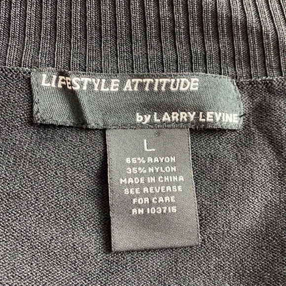 LifeStyle Attitude by Larry Levine Black Knit Top - Picture 4 of 7